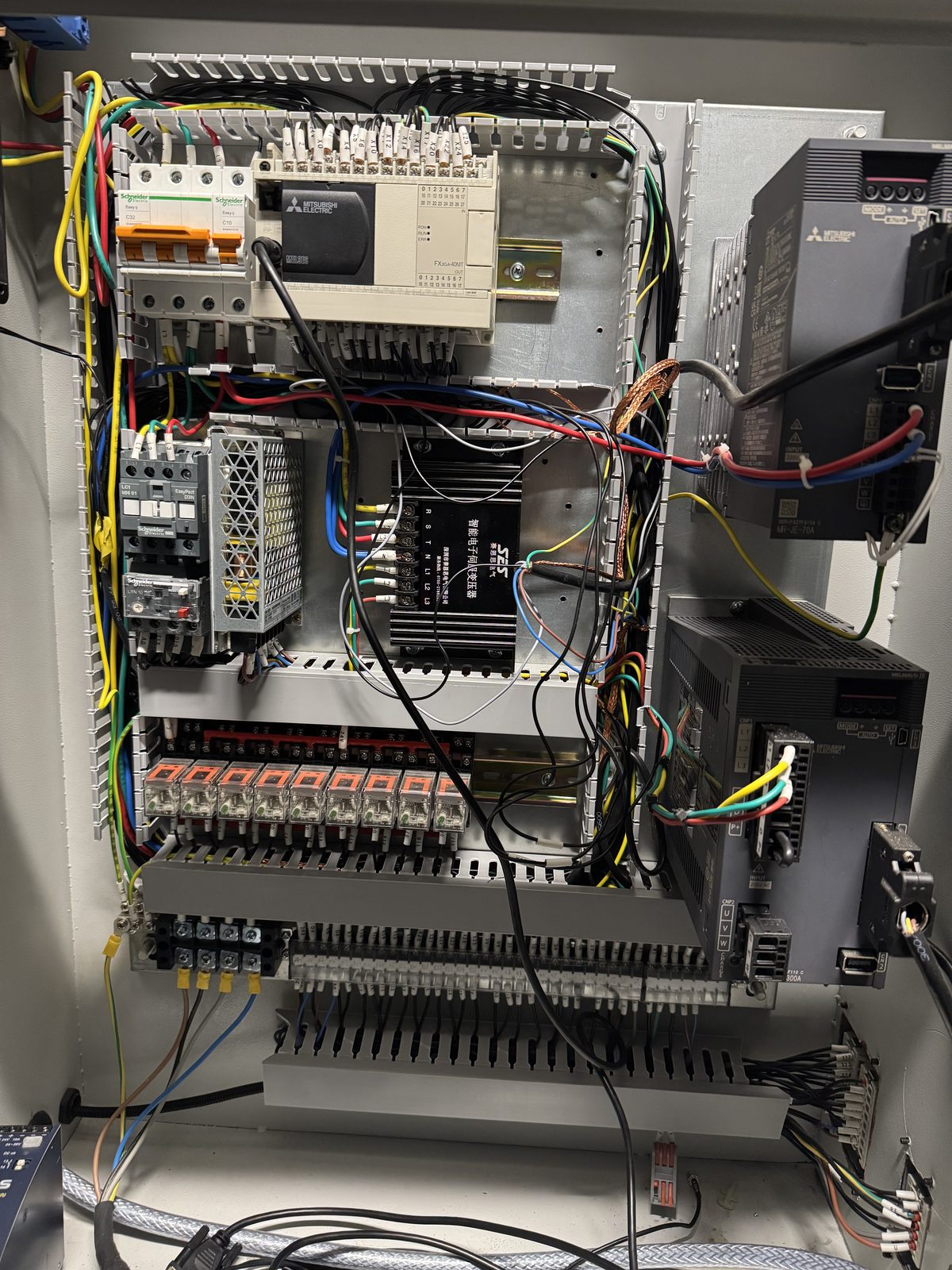 Control cabinet on the machine