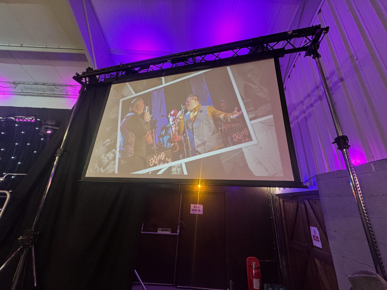 2025 &mdash; projection screen on stage